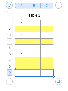 numbers 条件付きハイライト 行全体