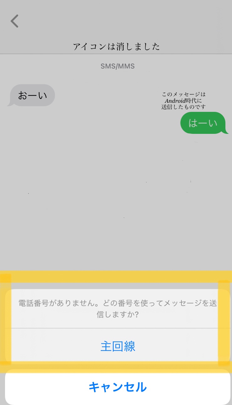 主回線を選択しないとsmsメッセージが Apple コミュニティ