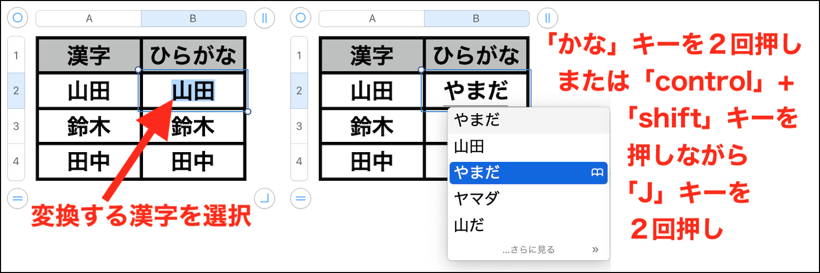 numbersでEXCELのPHONE… - Apple コミュニティ